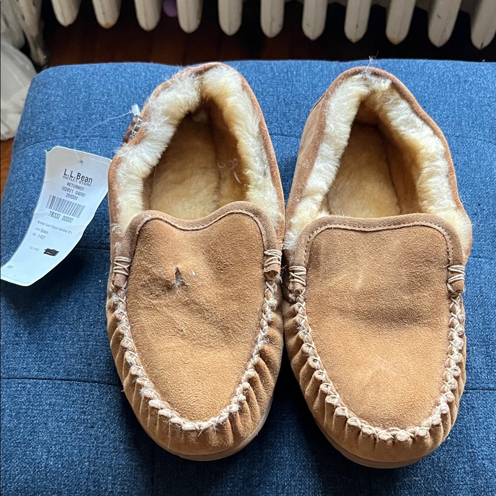 L.L. Bean Brown Moccasin Slippers